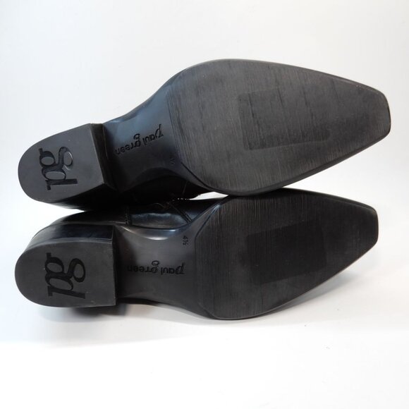 Paul Green Calista Ankle Boots Size 7 Black Leather Low Heel Western NEW $475 - Picture 14 of 16